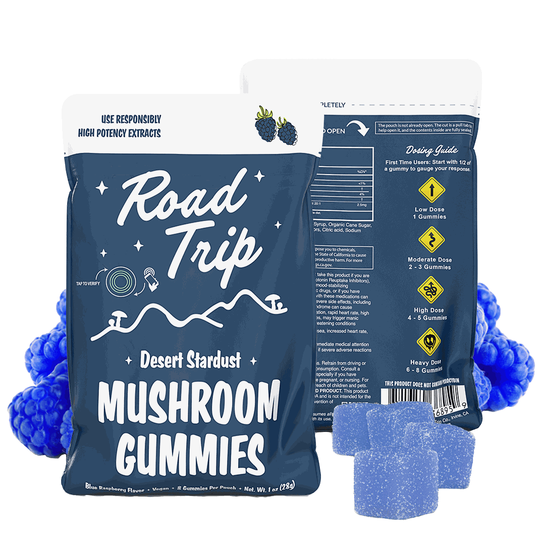 Desert Stardust Mushroom Gummies - Blue Raspberry