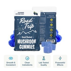 Desert Stardust Mushroom Gummies - Blue Raspberry