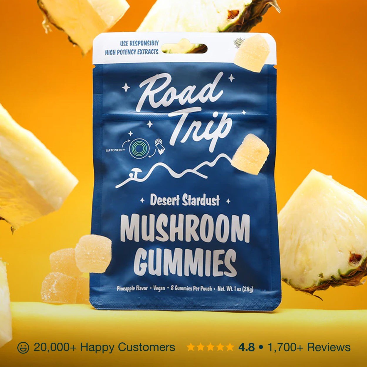 Desert Stardust Mushroom Gummies - Pineapple Desert Stardust Mushroom Gummies - Pineapple