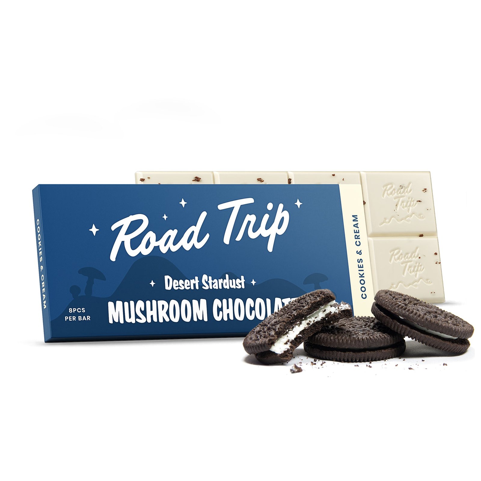 Desert Stardust Mushroom Chocolate Bar - Cookies & Cream